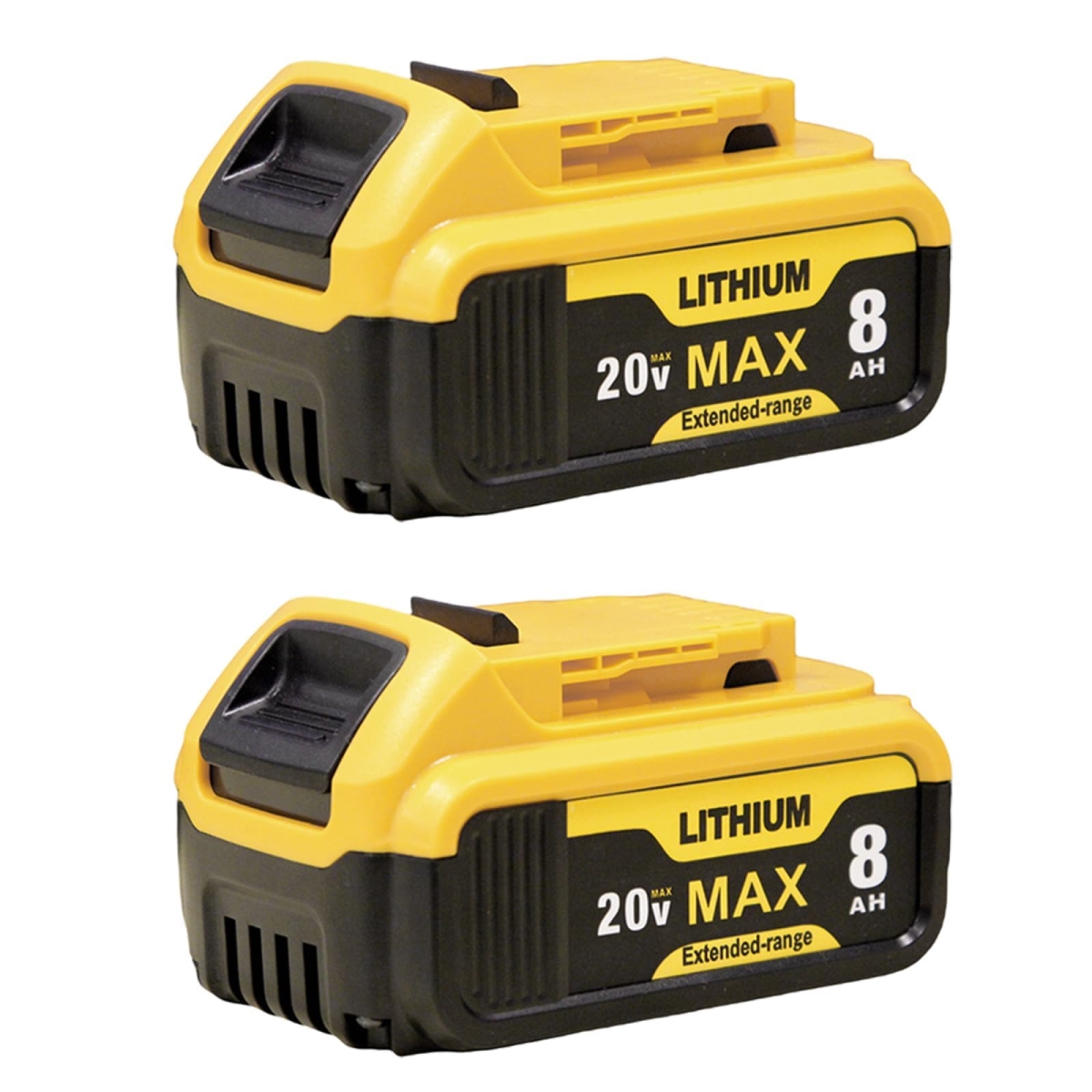 NT85893 8000 mAh Battery Set for DeWalt 20V Max Tools - Pack of 2