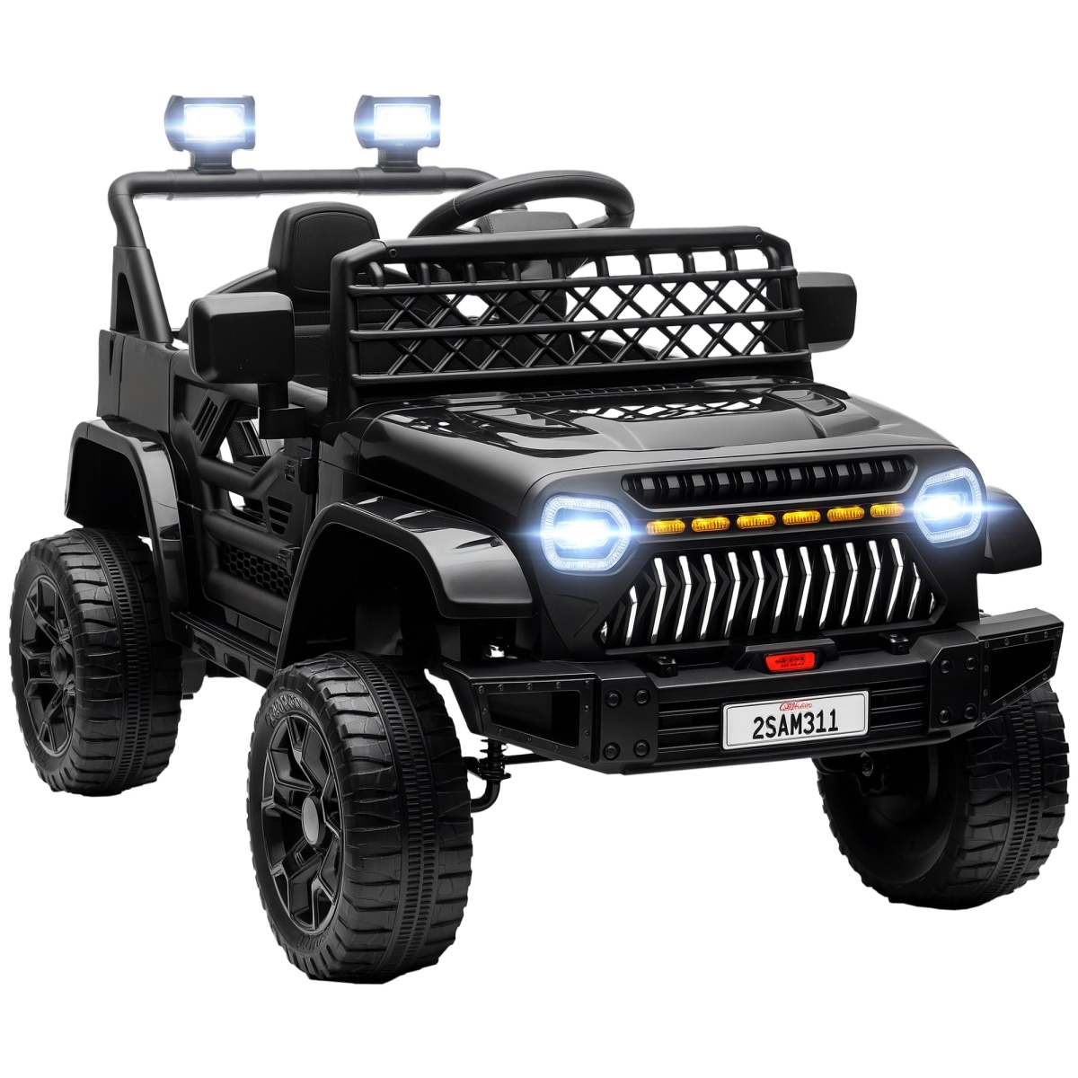 NT85942 Qaba 12V Ride On Truck, Battery Powered Kids Electric Car, Black
