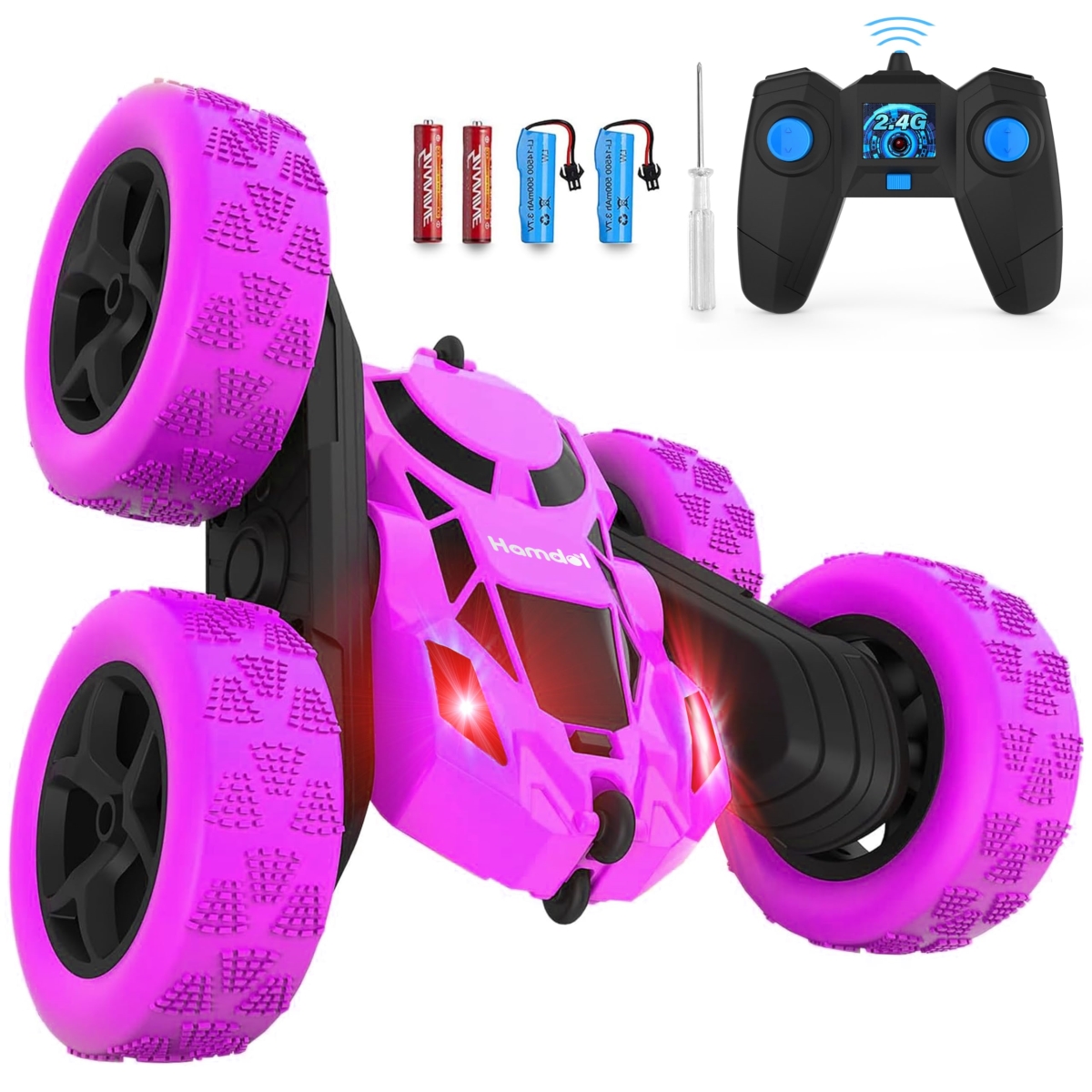 NT86107 Remote Control Car, Double-Sided 360 Deg Rotating 4WD Remote Control Drift Truck - Purple