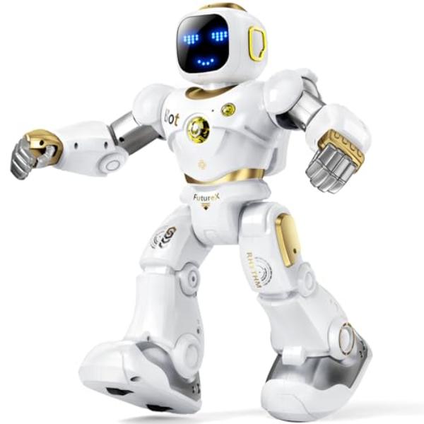 NT86321 Ruko 1088 Smart Robot for Kids, Large Programmable Interactive STEM Remote Control Robot, Gold