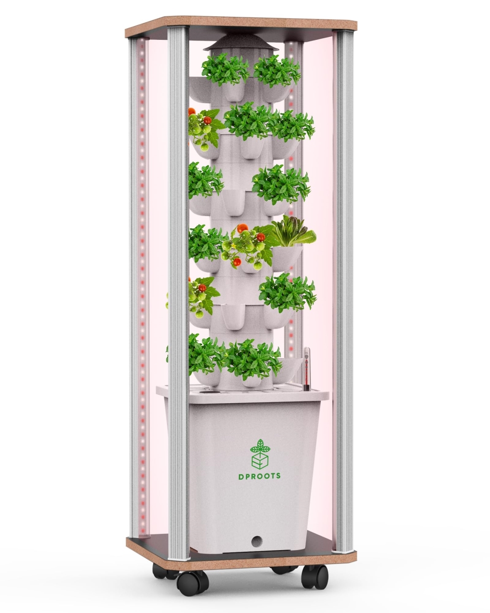 NT86345 Hydroponic Tower Growing System Kits, 30 Pods Vertical Indoor Garden with Full-Spectrum Lights