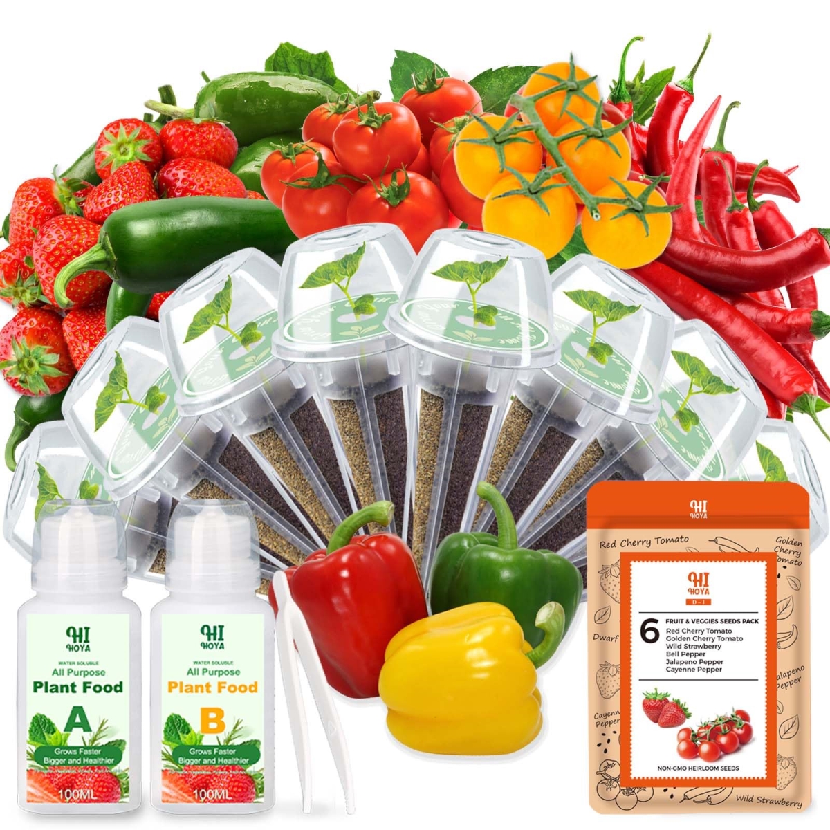 NT86393 Strawberry Seed Pods for Hydroponics Growing System, 8 Pods with 600 Plus Seeds