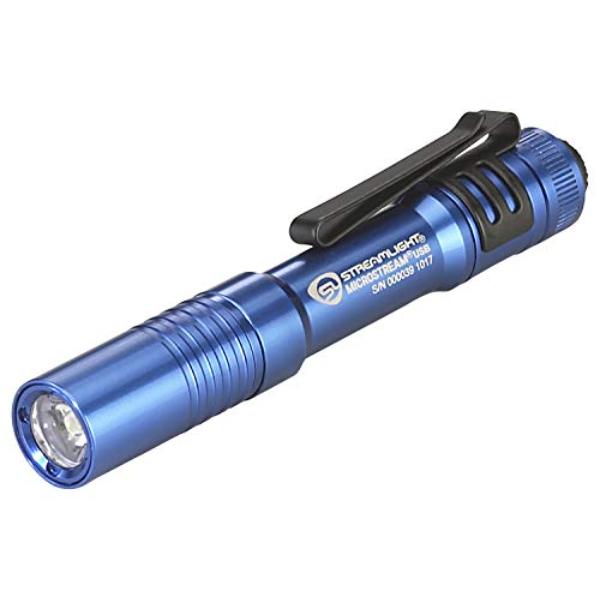 NT86821 Streamlight 66603 Micro Stream 250-Lumens EDC Ultra-Compact Flashlights with USB Rechargeable Battery - Blue