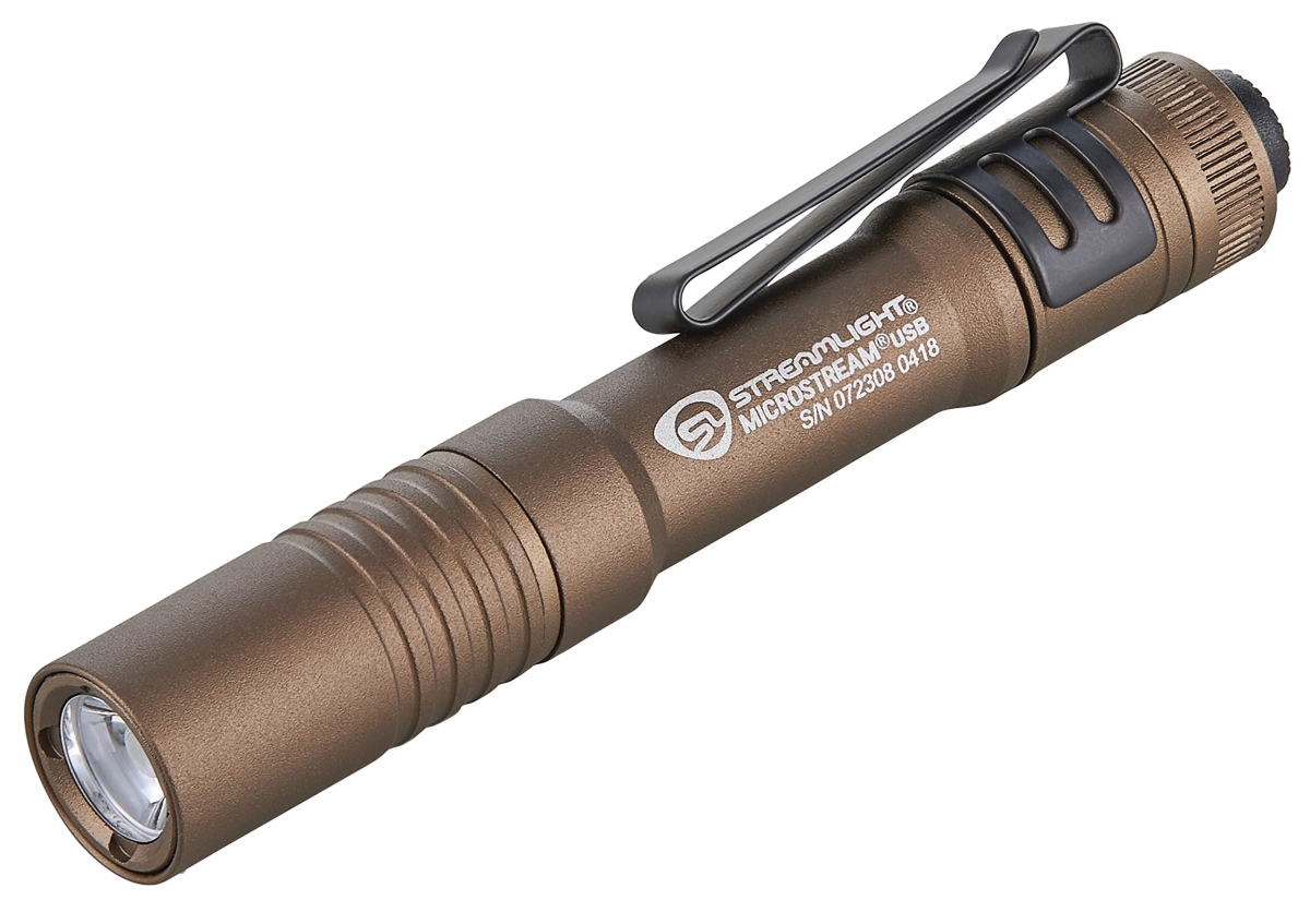 NT86825 Streamlight 66608 Micro Stream 250-Lumens EDC Ultra-Compact Flashlights with USB Rechargeable Battery - Coyote
