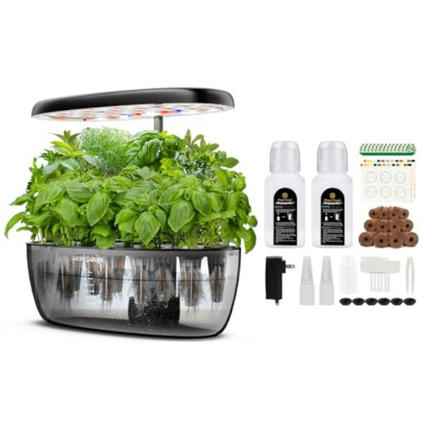 NT86917 Ahopegarden Indoor Hydroponics Growing System with LED Grow Light, 12 Pods Plant Germination Kit