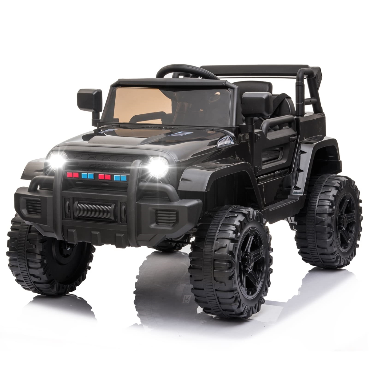 NT87155 JOYMOR Ride On Truck with Remote Control, 12V Battery Powered Kids Car, Black