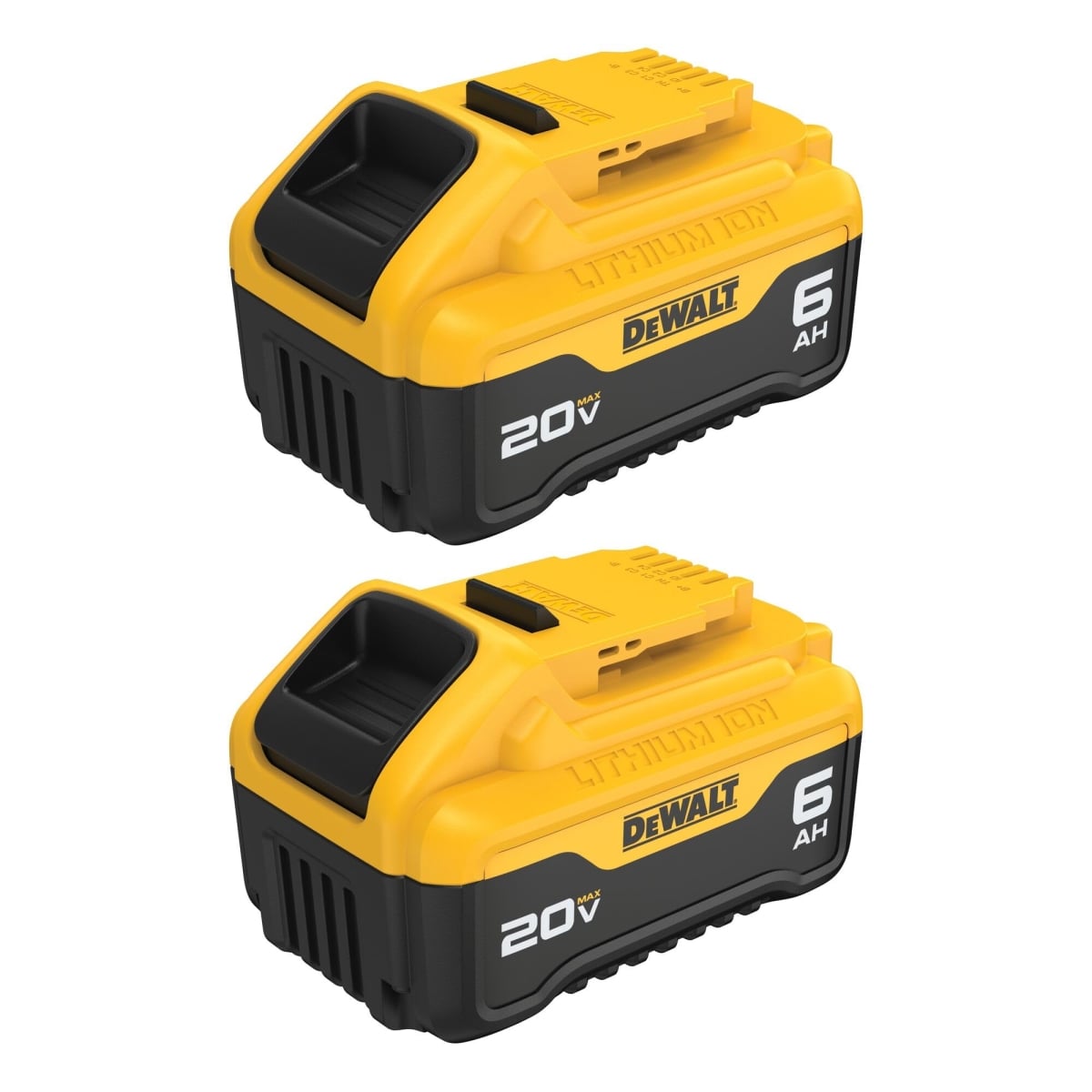 NT87186 DEWALT 20V MAX 6 Ah Lithium Ion Battery - Pack of 2