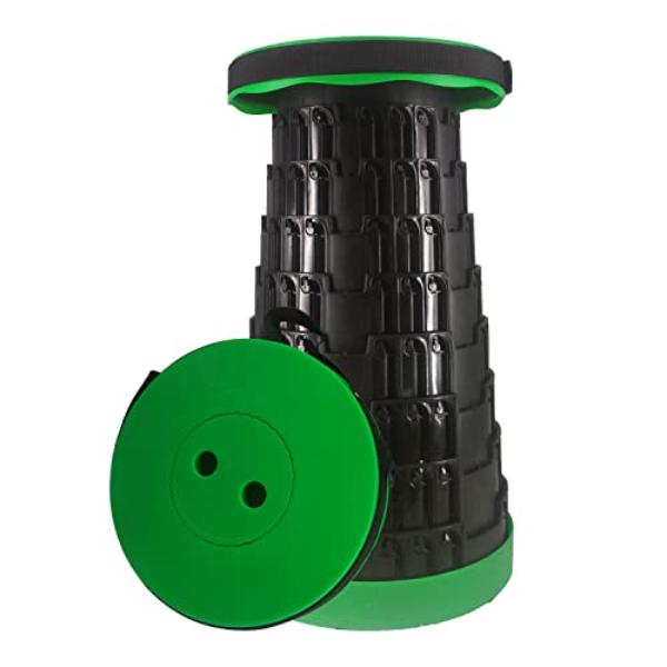 NT87396 Green Portable Folding Stool, Upgrade Outdoor Retractable Camping Foldable Chair