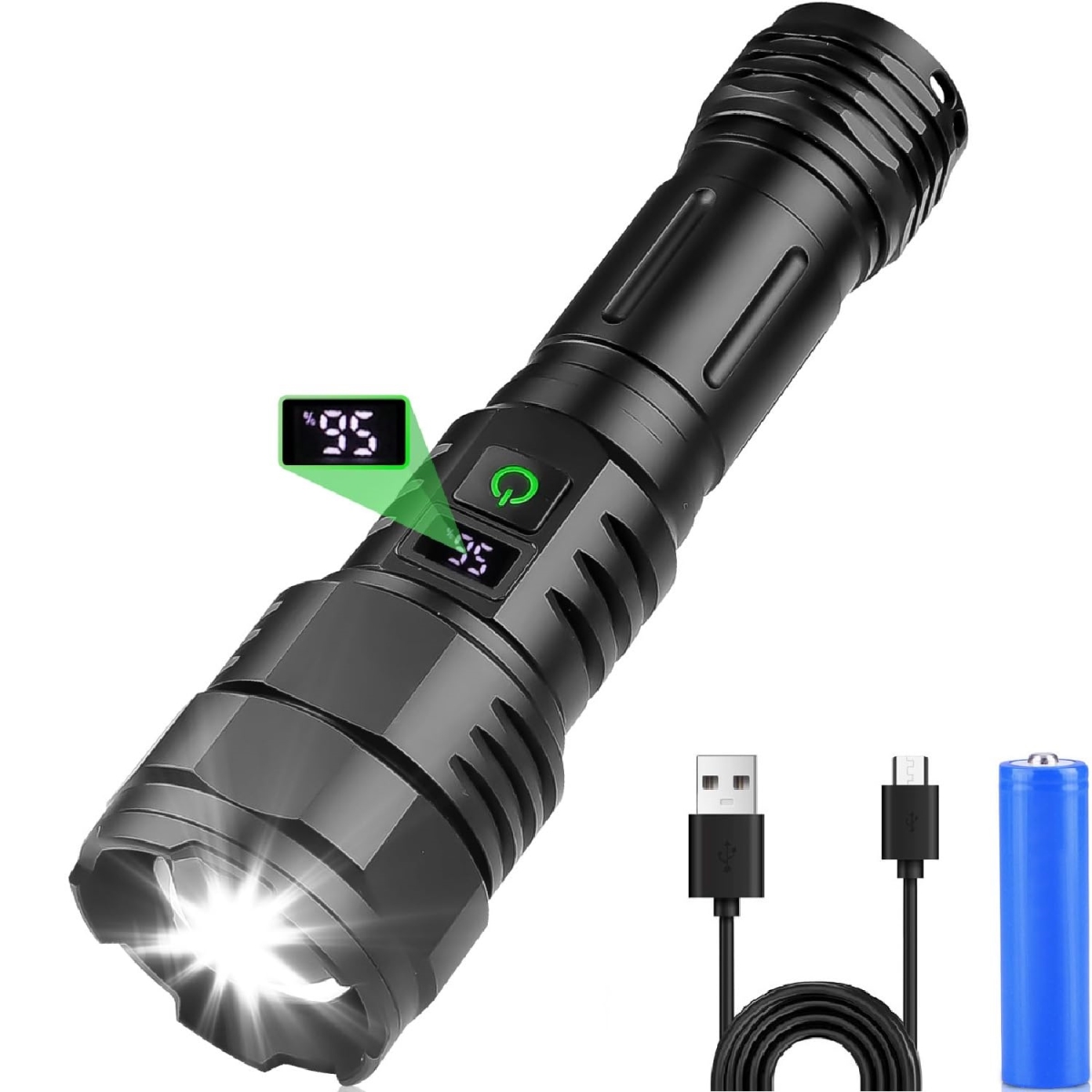 NT87415 Rechargeable Flashlights, High Lumens Super Bright LED Tactical Flashlights