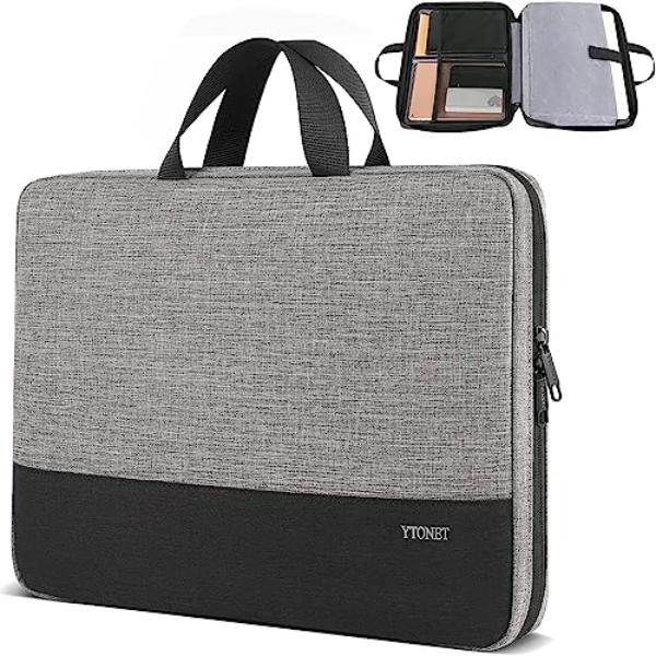 NT87664 15.6 in. Ytonet TSA Laptop Sleeve Computer Bag, Water Resistant, Gray