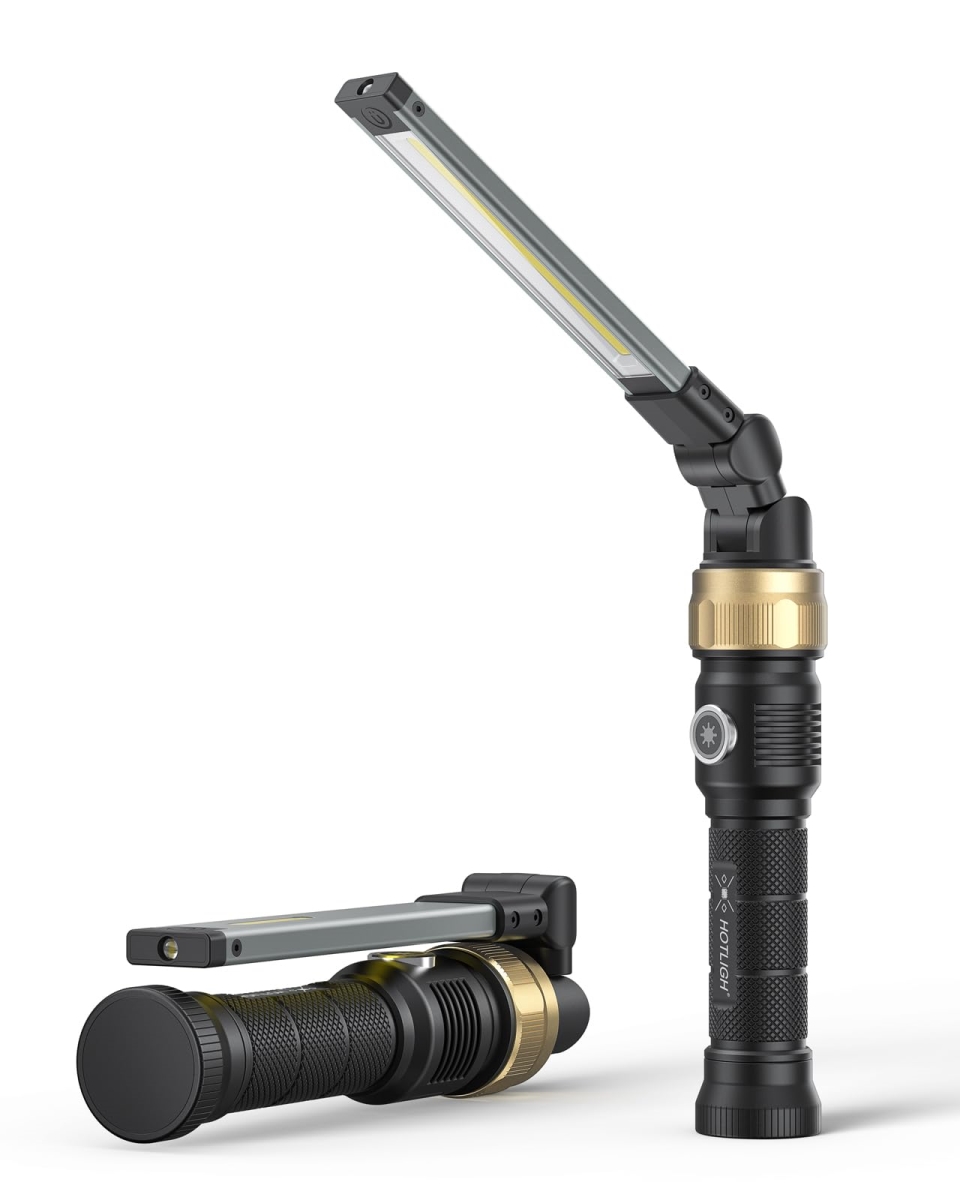 NT87881 Rechargeable Work Light - 5000 mAh Magnetic Flashlights, 1200 Lumens, 3 Lighting Modes