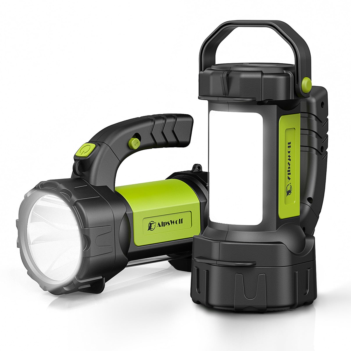 NT87948 AlpsWolf Camping Lantern Rechargeable LED Flashlights Spotlight with 800lm, Portable Bright Light - Pack of 2