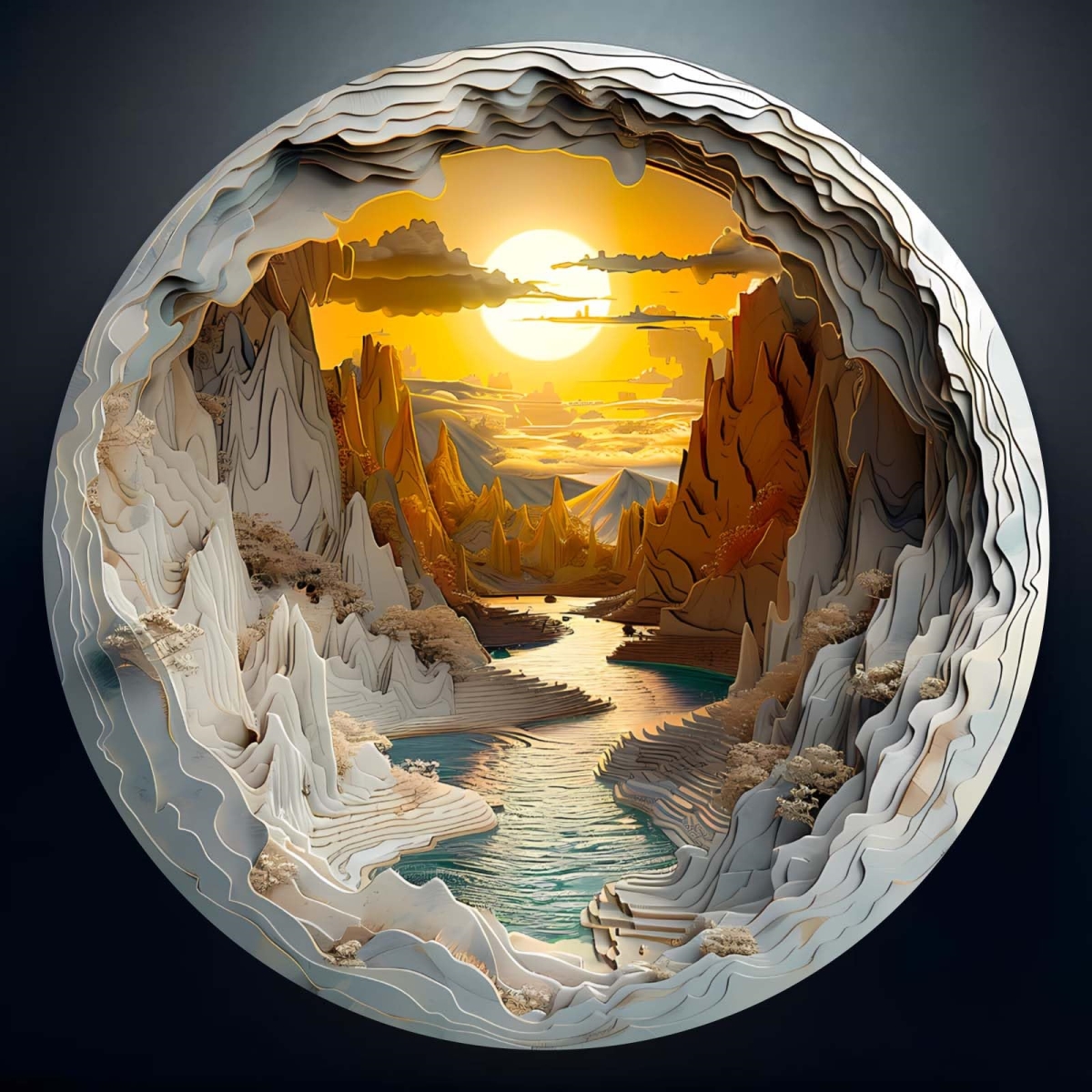 NT88178 3D Vision Effect Wooden Puzzle for Adults, Unique Shape, Advanced Cave Design - 200 Piece