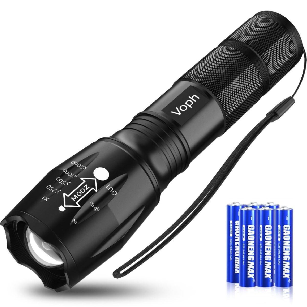NT83770 5 Modes High Lumens Tactical LED, Waterproof, Zoomable Flashlights for Camping