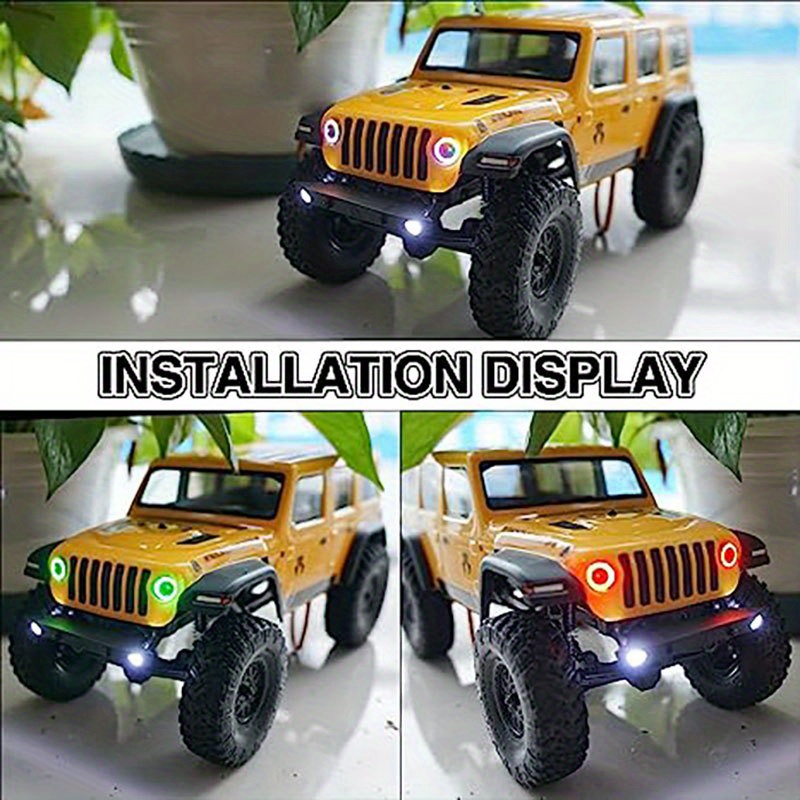 NT32251 OGRC Remote Controlled Light Remote Controlled Headlights Angel Eyes 12 Modes 1-24 Remote Controlled Light for Axial SCX24 C10