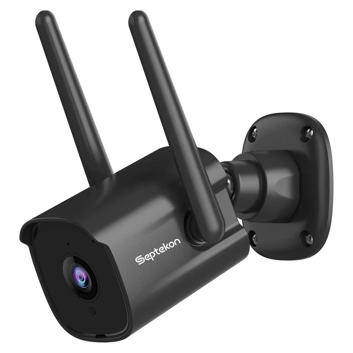 NT84341 Septekon 2K Outdoor Security Camera 3MP with Night Vision, IP66 Waterproof, AI Human Motion Tracking, 2-Way Audio, Black