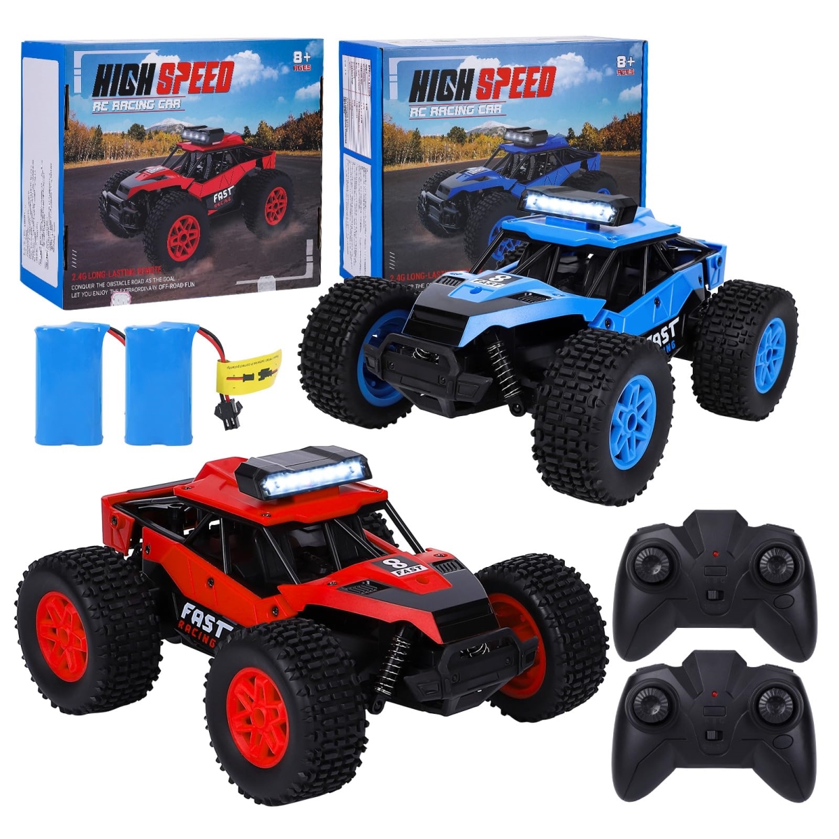 NT84370 Remote Control Car, 1-20 Scale Remote Control Stunt Car, 2WD High Speed 25 MPH Monster Truck