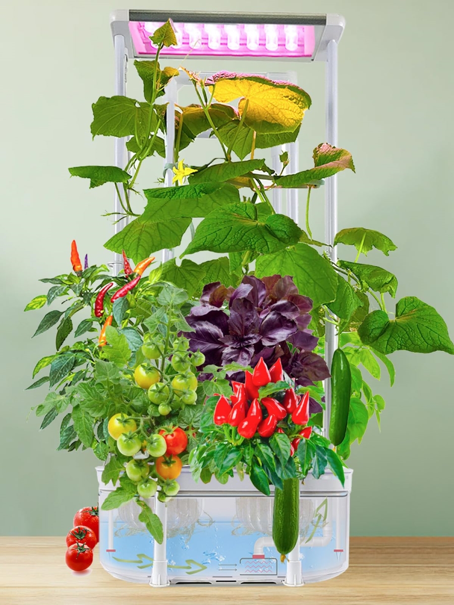 NT84446 Hydroponics Growing System Kit with Trellis & LED Grow Light