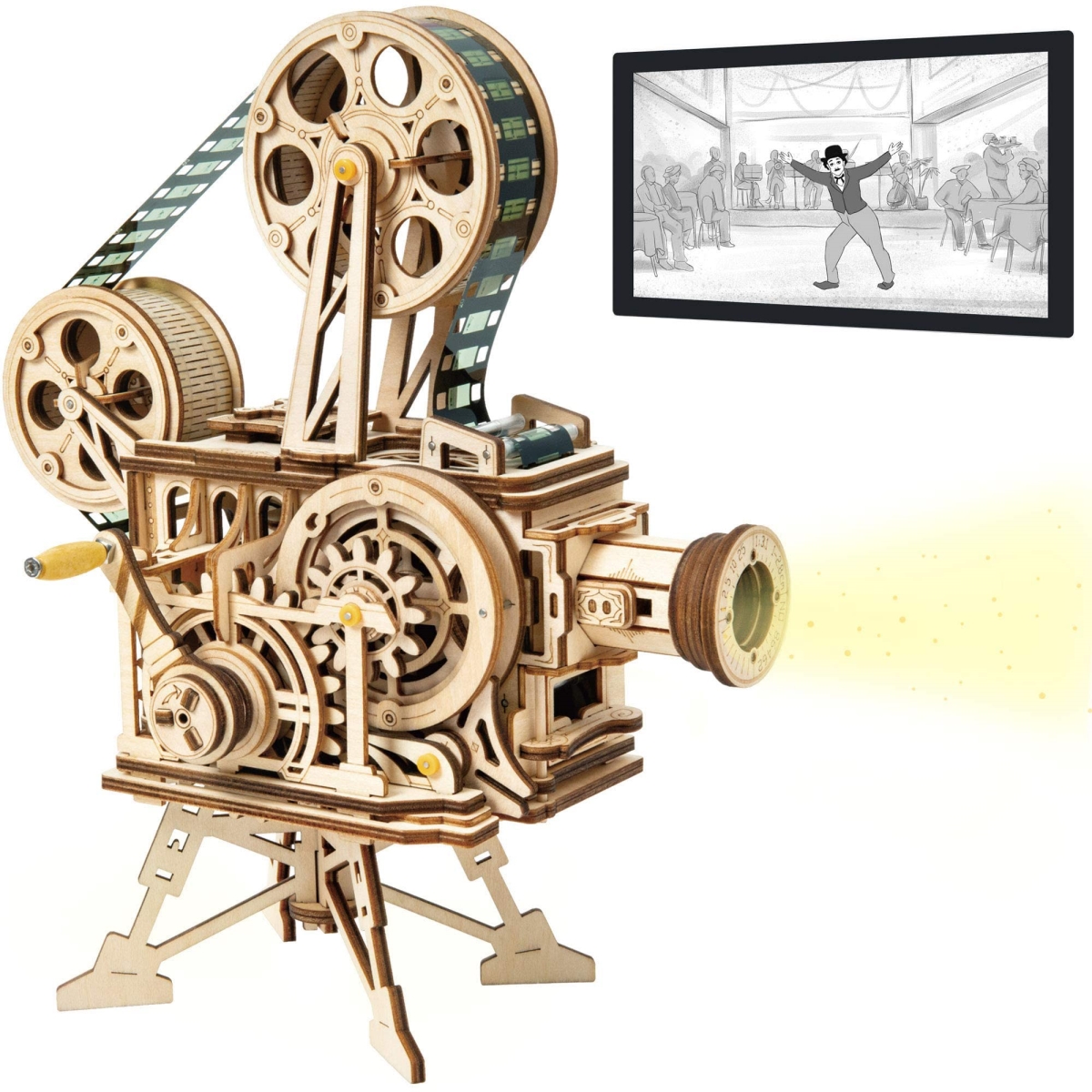 NT84646 ROKR 3D Wooden Puzzle Vitascope for Adults - Model Building Kits Mechanical Construction