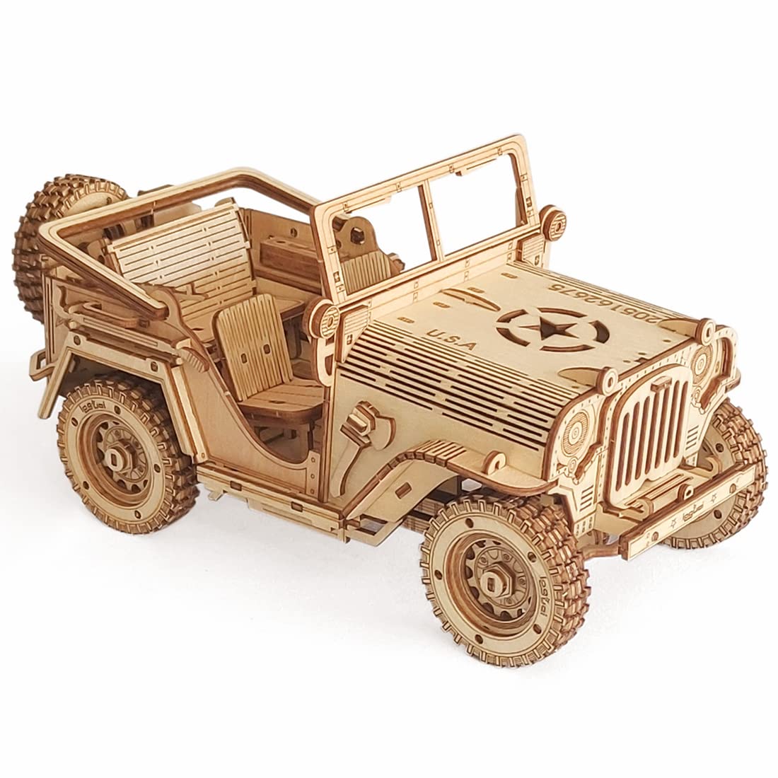 NT84675 3D Wooden Puzzle Off-Road Vehicle Model Kit