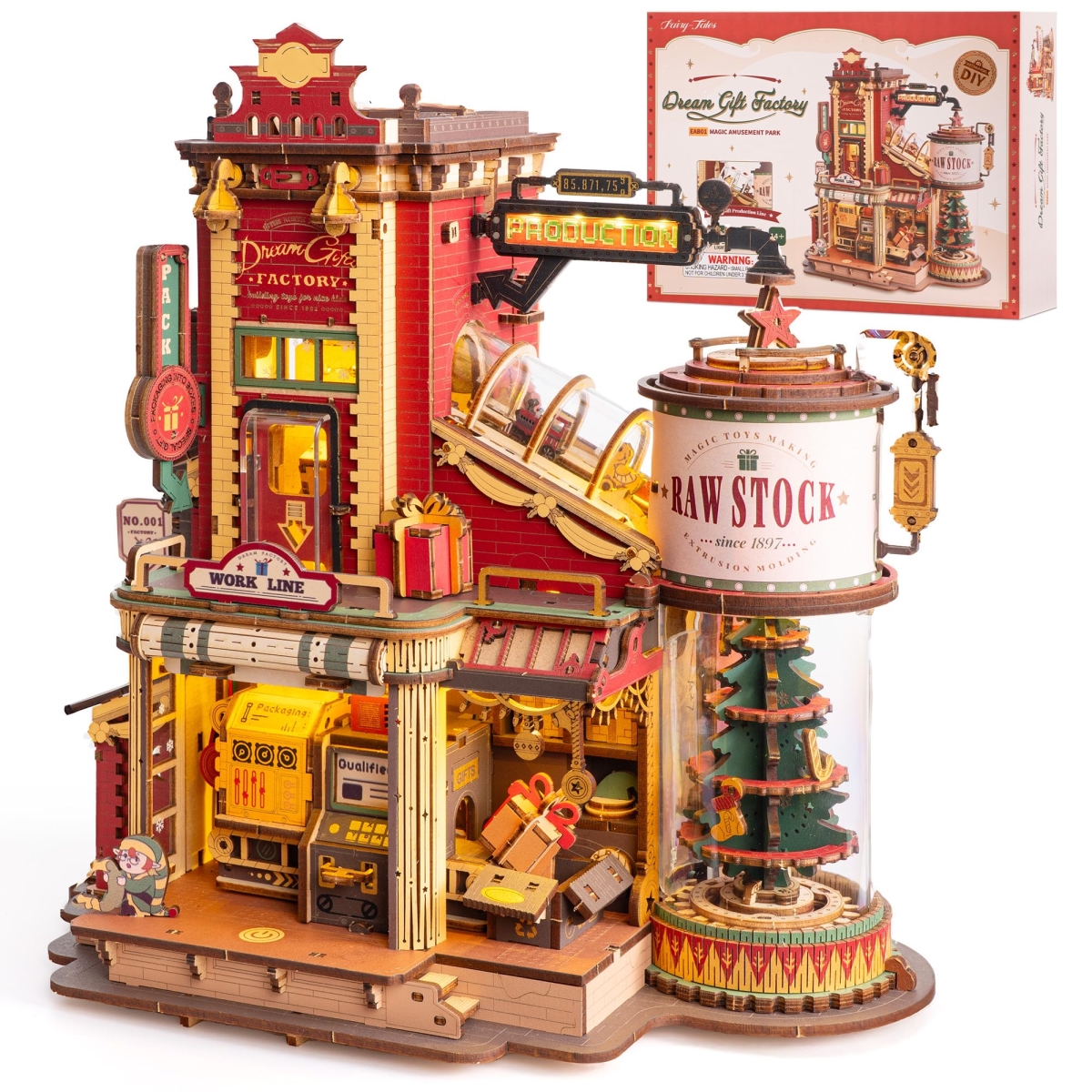 NT84944 ROBOTIME 3D Wooden Puzzle for Adults, Factory Wooden Music Box EAB01