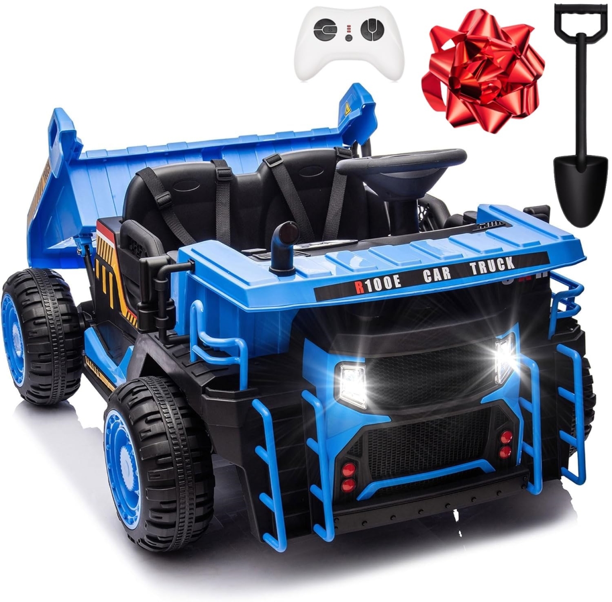NT85235 24V 2 Seater Ride On Dump Truck, Kids Electric Car, Blue
