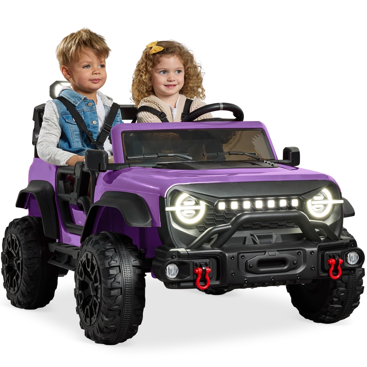 NT85277 Best Choice Kids 24V 2-Seater Electric Ride-On Car Truck - Purple