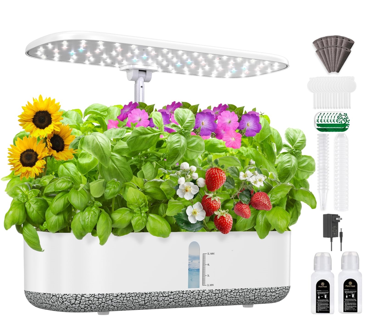 NT85477 Large Hydroponics Growing System with 14 Pods & LED Grow Light