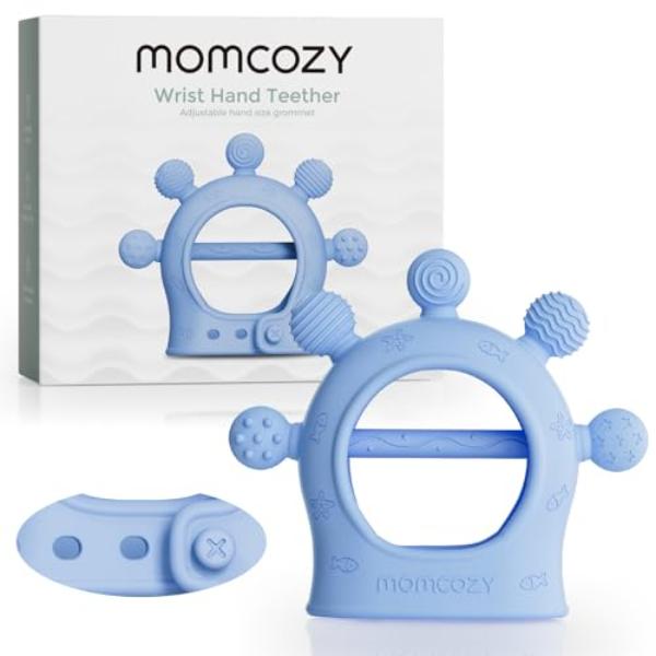 NT85586 Momcozy Baby Teether Toys, Food Grade Silicone, Blue