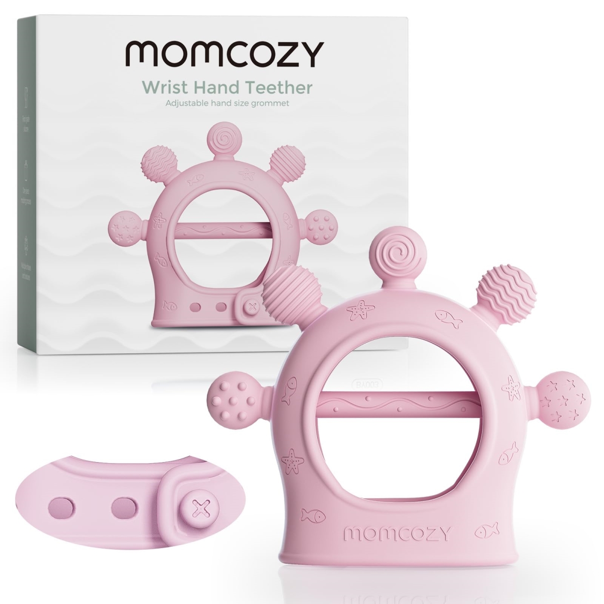NT85587 Momcozy Baby Teether Toys - Silicone Teether for Pink - 0-12 Months