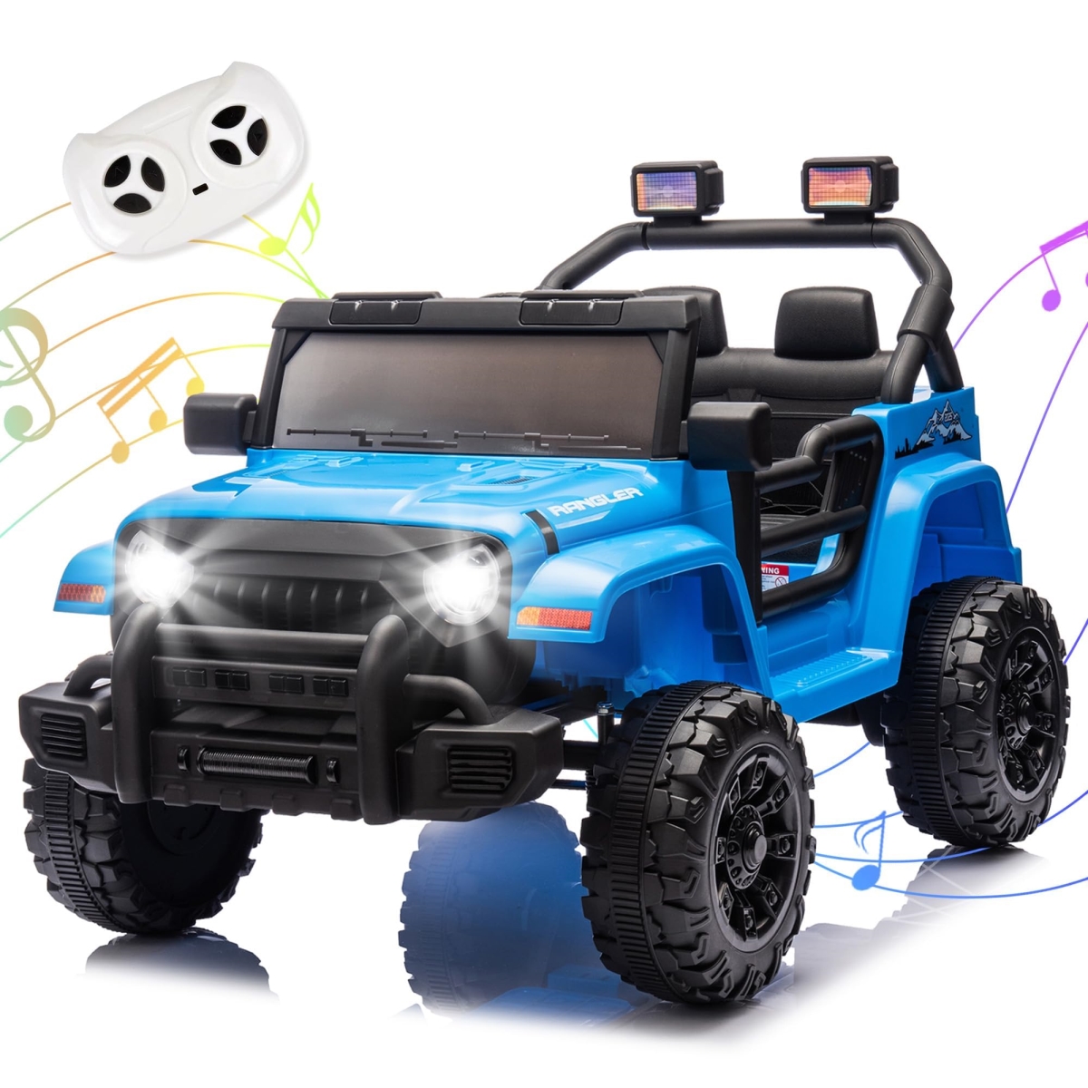 NT85631 Kids 12V Electric Ride On Truck Car with Parental Control, Blue