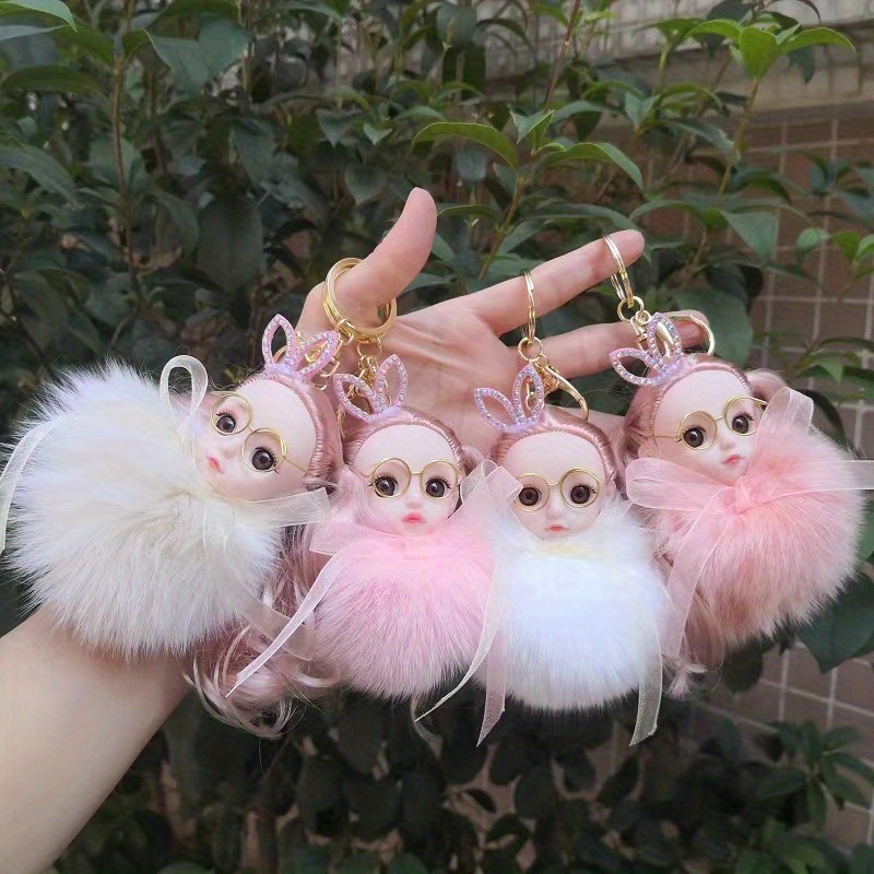 NT32269 Exquisite Keychain Pendant Fox Fur Ball Accessorie