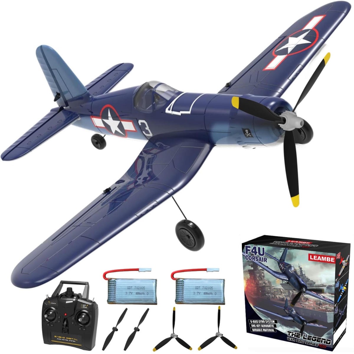 NT86018 LEAMBE 4 Channel Remote Control Plane F4U Corsair