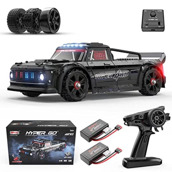 HYPER GO 14301 V3 1-14 Scale RTR Brushless Remote Control Drift Car with Gyro, Max 38 MPH, 4WD All-Road Street Bash Remote Control Truck
