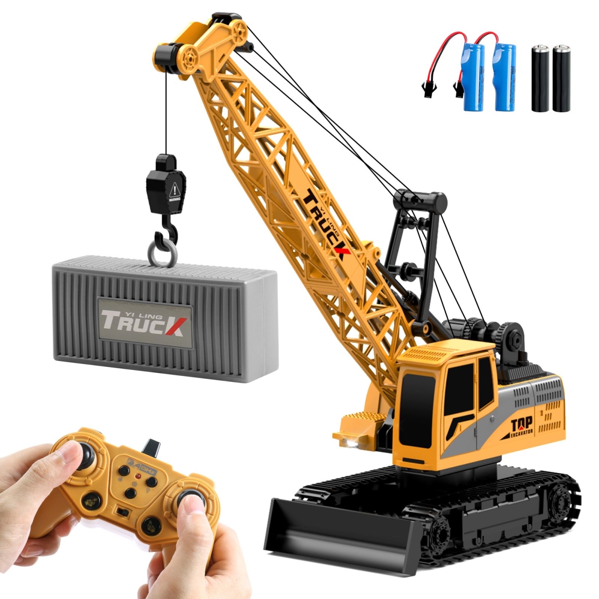 NT86697 DWI Dowellin Remote Control Crawler Crane, 11-Channel 2.4 Ghz Remote Control Construction Toys for Kids