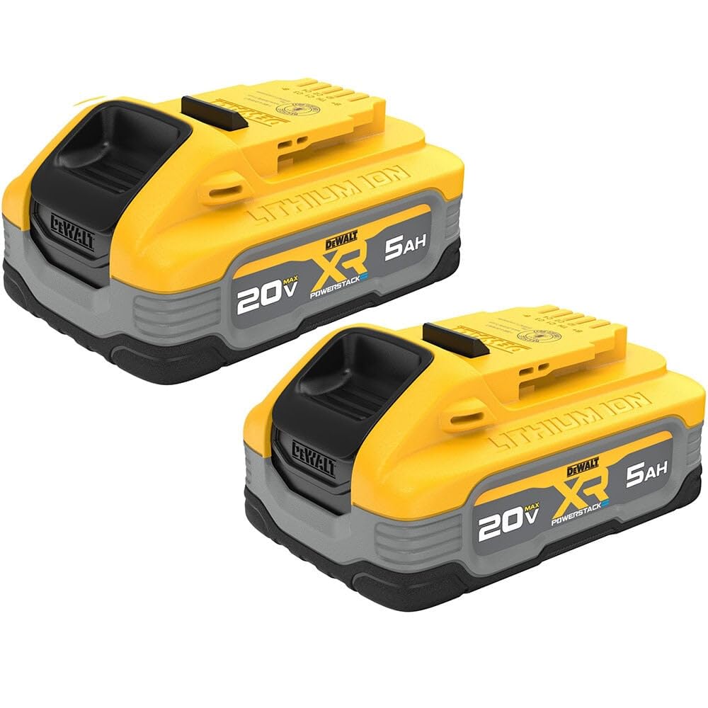NT86900 DEWALT 20V MAX XR POWERSTACK 5 Ah Lithium Ion Battery - Pack of 2
