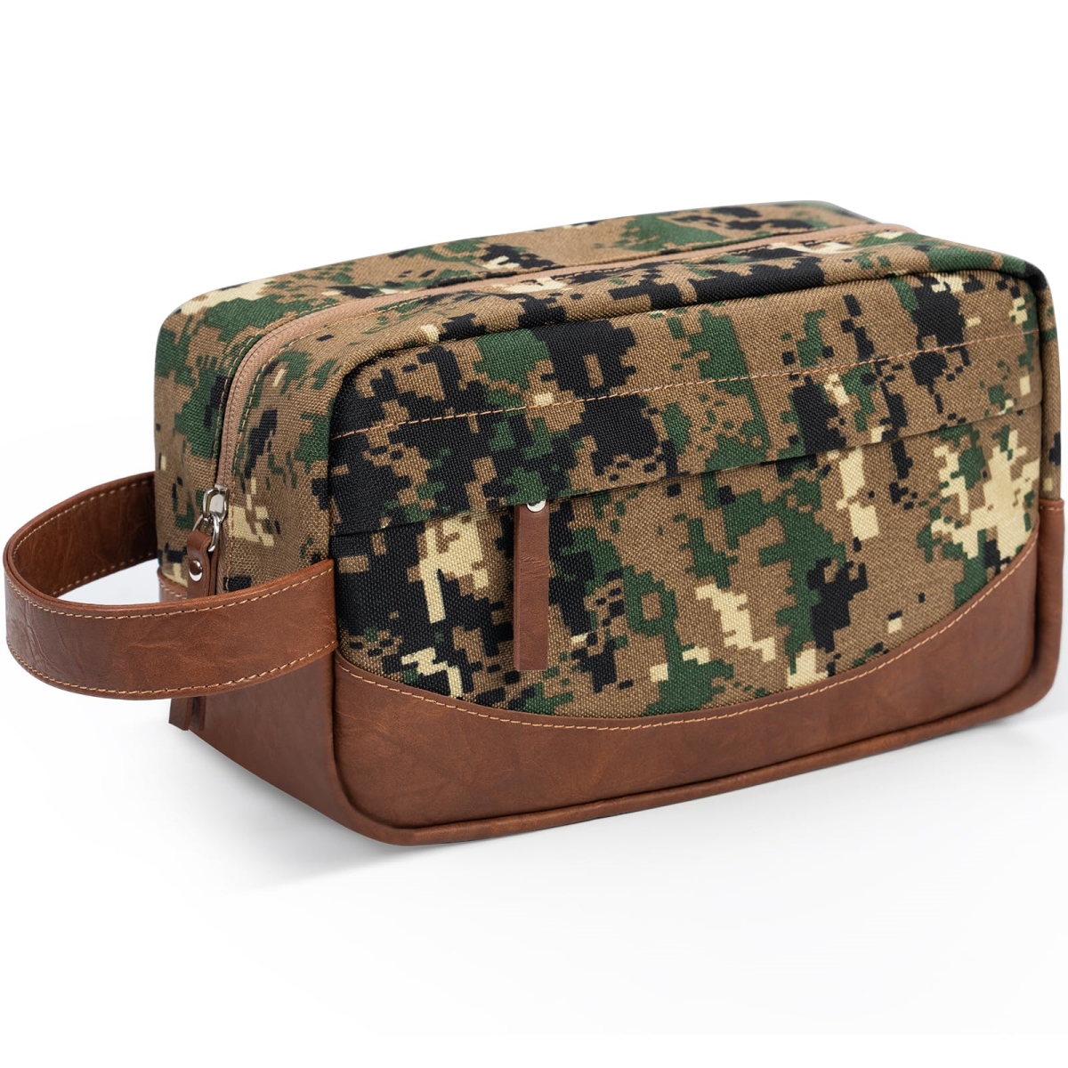 NT87096 Men Travel Toiletry Bag for Hanging Organizer, Water Resistant Shaving Kit, Large Capacity, Camo-Green - Medium