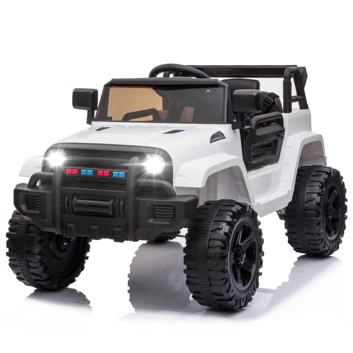 NT87159 JOYMOR Ride On Truck with Remote Control, 12V Battery Powered Kids Car - White