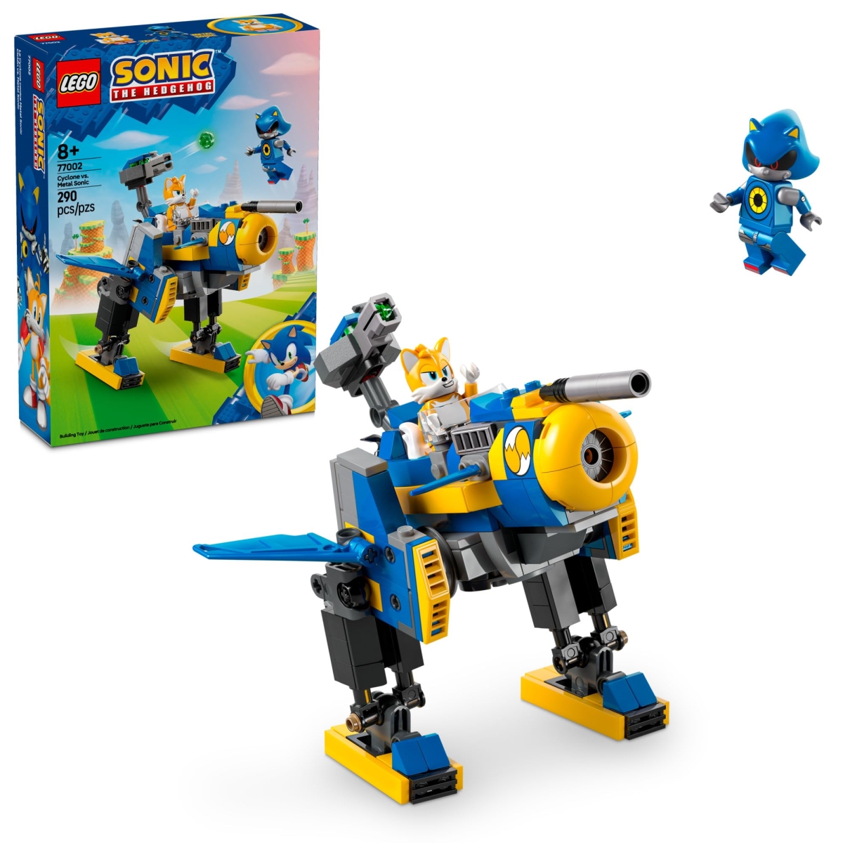NT87351 Sonic The Hedgehog Cyclone vs. Metal Sonic Building Toys for Kids, Age 8 Plus