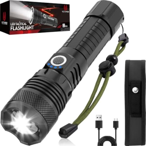NT87423 Victoper LED Flashlights, High Powered High Lumens Super Bright Tactical Flashlight - Rechargeable