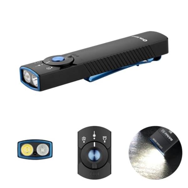 NT87612 OLIGHT Arkfeld Pro Rechargeable EDC Flat Flashlights, 1300 Lumens - Black NW