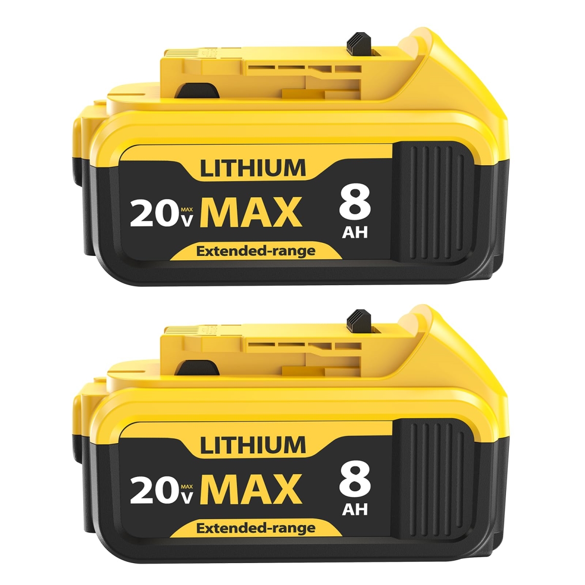 NT87728 8000 mAh Lithium-ion Battery for Dewalt 20V Max Tools - Pack of 2
