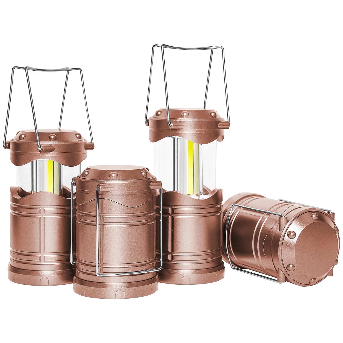 NT87746 Lichamp LED Camping Lantern Battery Powered Flashlights for Home - Outdoor, Emergency Use - Pack of 4