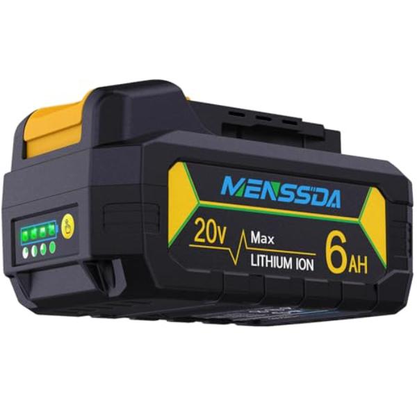 NT88010 6 Ah Replacement Battery for Dewalt 20V Max, Compatible with DCB207 DCB204 DCB201 DCB200 Series