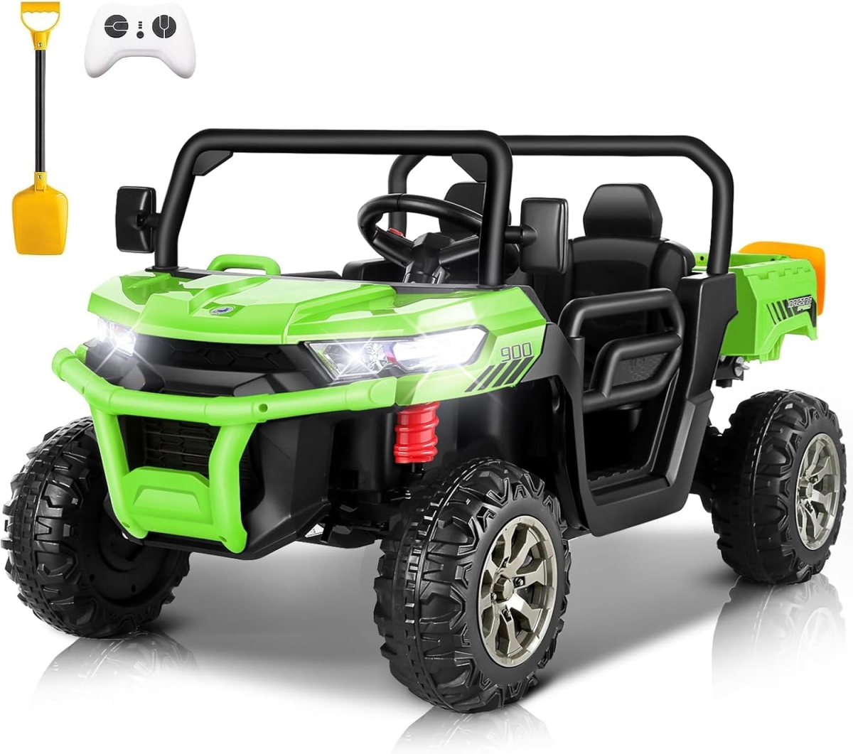 NT88146 24V 4WD Ride On Car Dump Truck with 4X200W Motor, 24V Toys for Big Kids, Green