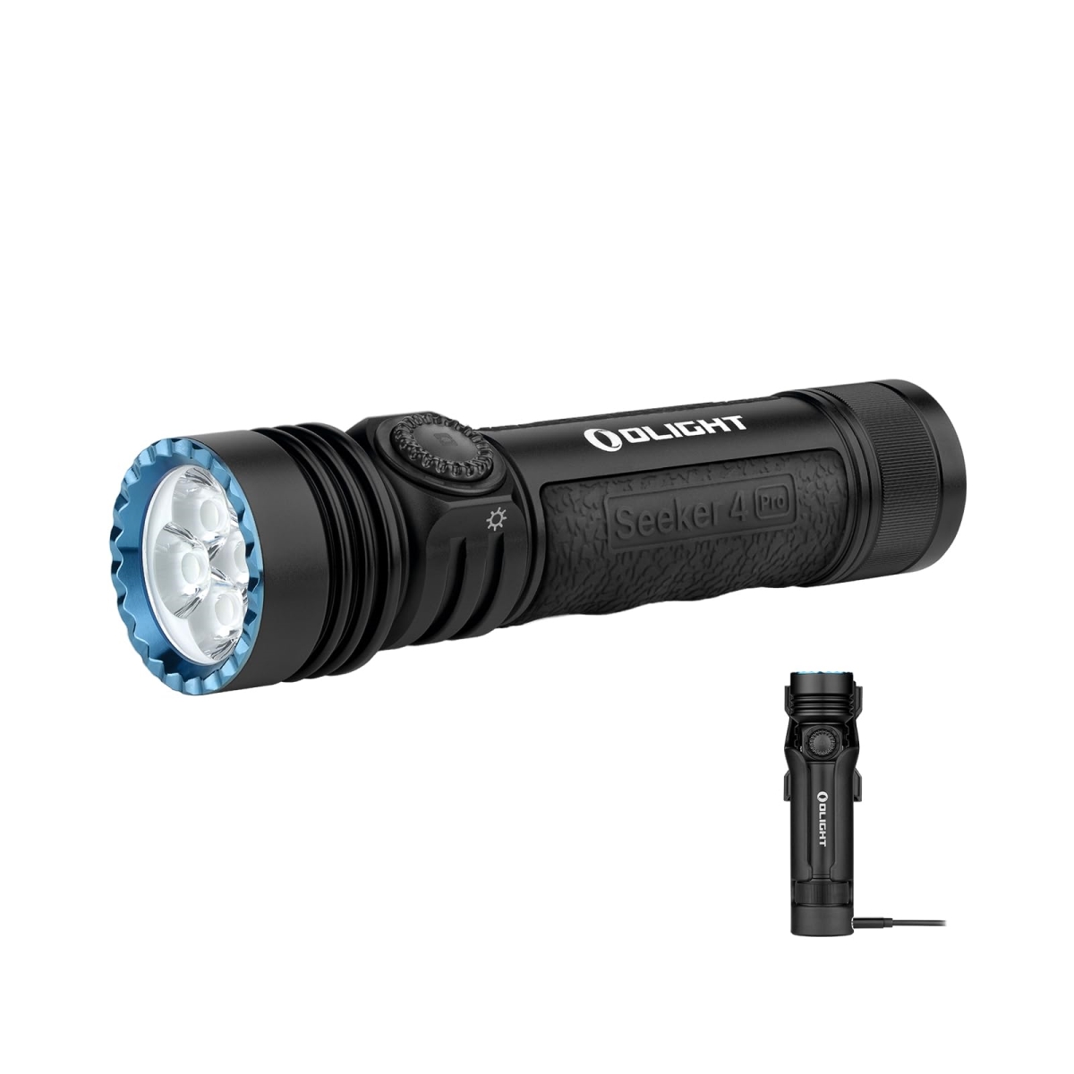 NT83887 4600 LumensOLIGHT Seeker 4 Pro Rechargeable Flashlights, Matte Black & Cool White
