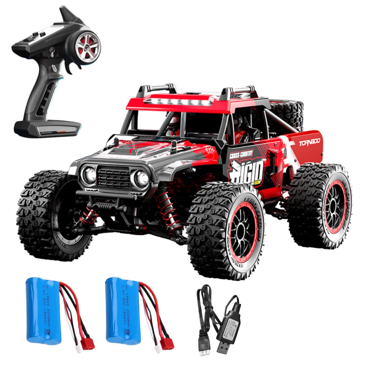 NT84162 4WD Remote Control Truck, C8805 High-Speed 1-14 Scale Hobby Remote Control Truck for Adults, 30MPH Remote Control 4X4 Car