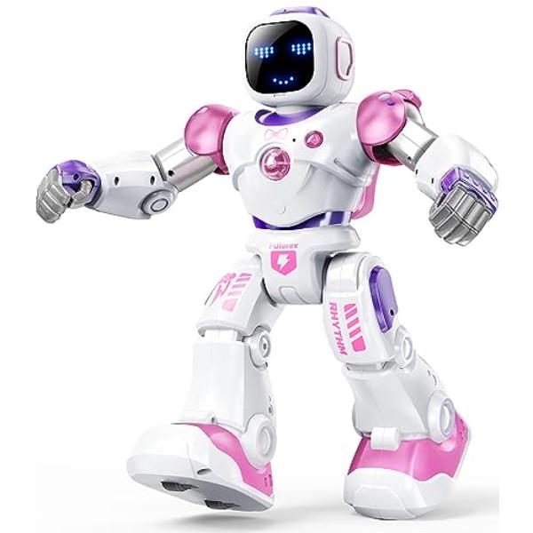 NT84313 Ruko 1088 Smart Robot Toys for Kids, Large STEM Programmable Interactive Remote Control Robot, Pink