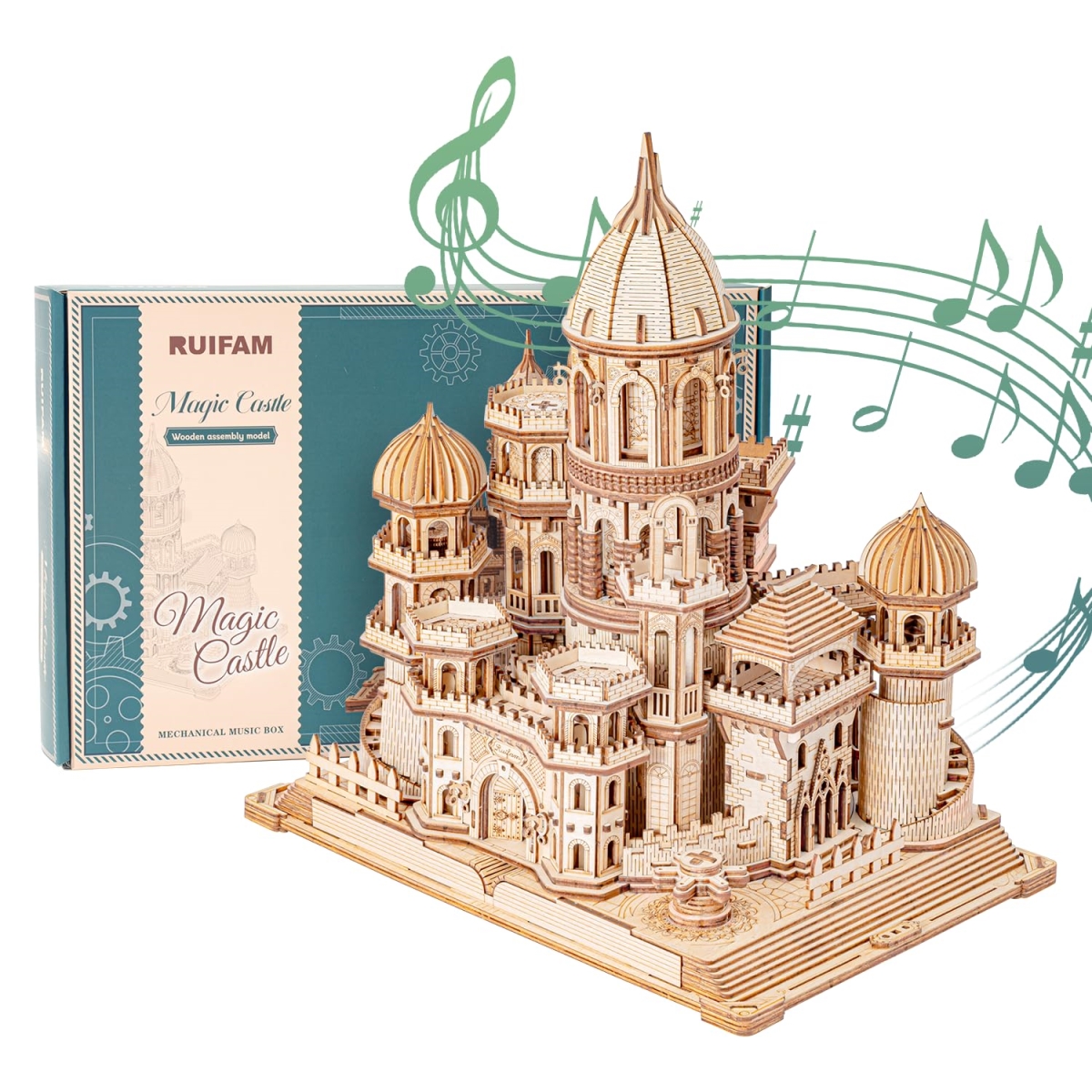 NT84478 3D Wooden Puzzle DIY Mechanical Wide Model Kit Enchanted Castle - 1000 Piece