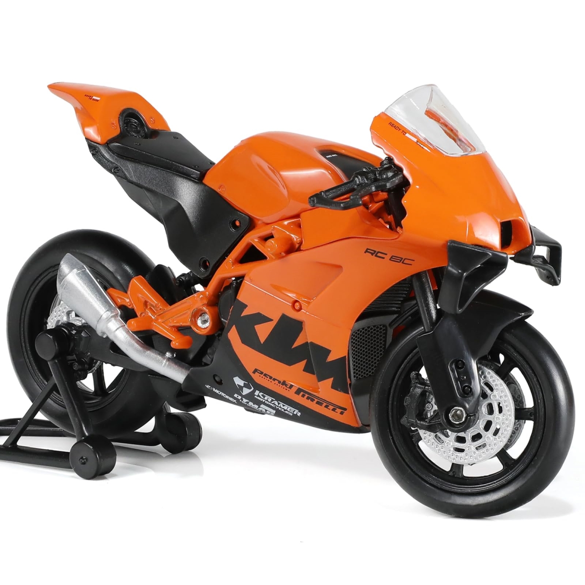 NT84706 Risopen 1-18 Scale KTM Remote Control 8C Motorcycle Model Toys Metal Die-cast with Plastic by Welly, Orange